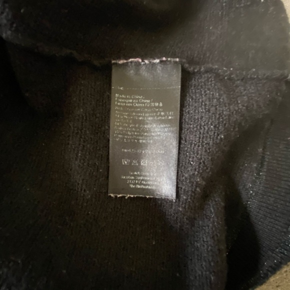 Scotch & Soda Maison Scotch Black Long Sleeve Metallic V Neck Sweater Medium - Picture 9 of 9